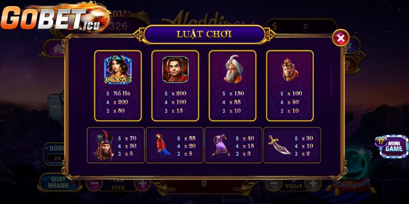 Luật chơi game quay hũ Aladdin Wishes đổi thưởng là gì?